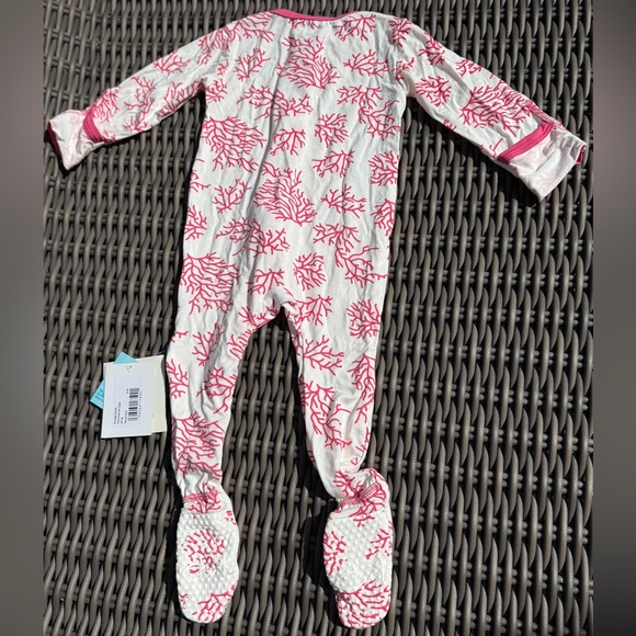Kickee Pants Coral Print Zip-Up Footie - Size 6-9 months - NWT - Picture 10 of 16